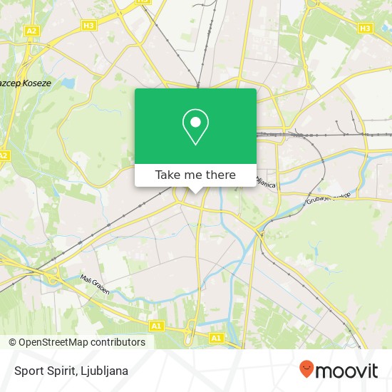 Sport Spirit, Igriska ulica 1000 Ljubljana map