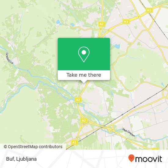 Buf, Cesta na Bokalce 1000 Ljubljana map