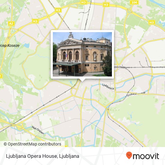 Ljubljana Opera House map