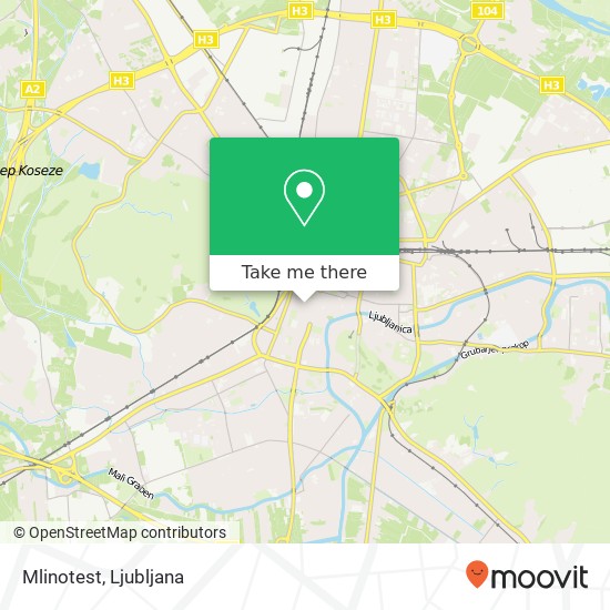 Mlinotest, Cankarjeva cesta 8 1000 Ljubljana map