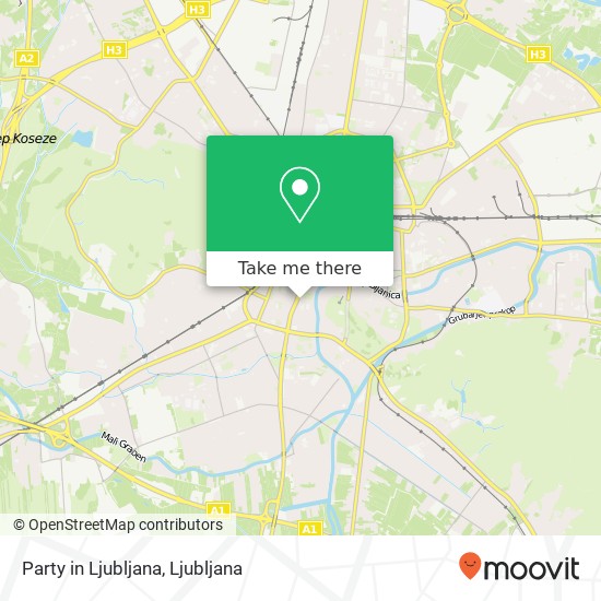 Party in Ljubljana map