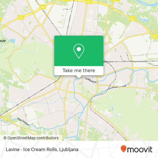 Lavine - Ice Cream Rolls, Adamic-Lundrovo nabrezje 1000 Ljubljana map