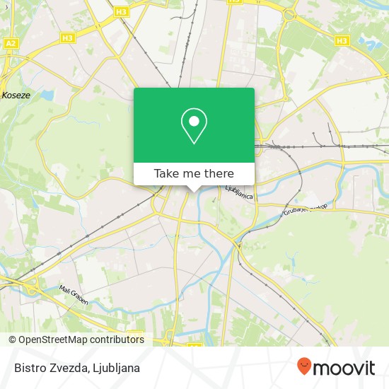 Bistro Zvezda, Kongresni trg 3 1000 Ljubljana map