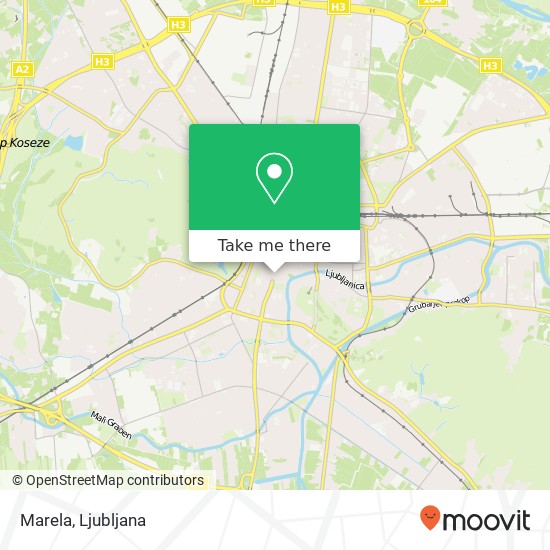 Marela, Slovenska cesta 1000 Ljubljana map