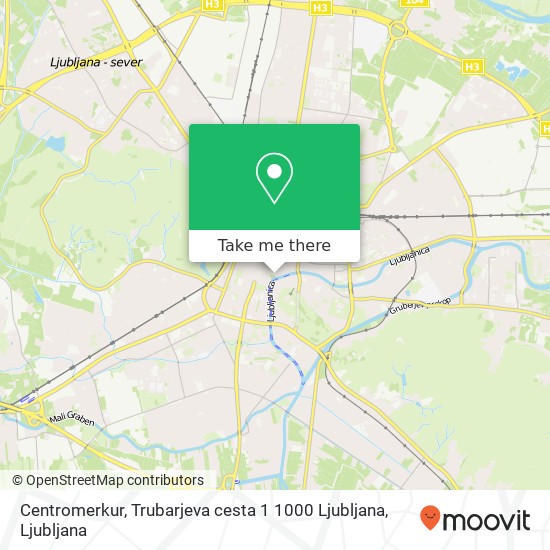 Centromerkur, Trubarjeva cesta 1 1000 Ljubljana map