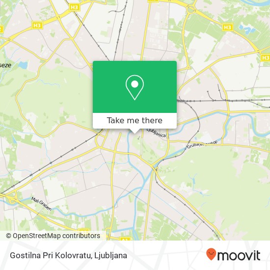 Gostilna Pri Kolovratu, Ciril-Metodov trg 14 1000 Ljubljana map