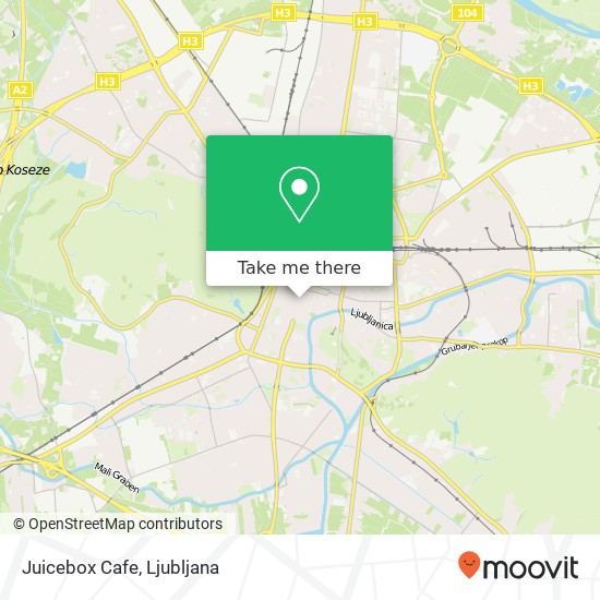 Juicebox Cafe, Slovenska cesta 38 1000 Ljubljana map