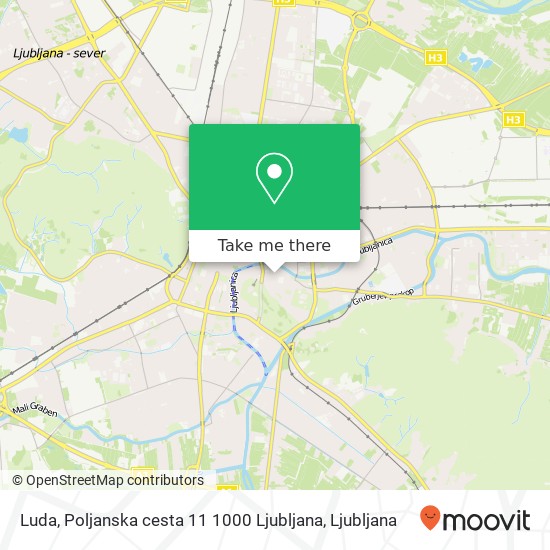 Luda, Poljanska cesta 11 1000 Ljubljana map