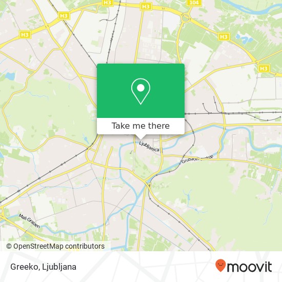 Greeko, Trubarjeva cesta 52 1000 Ljubljana map