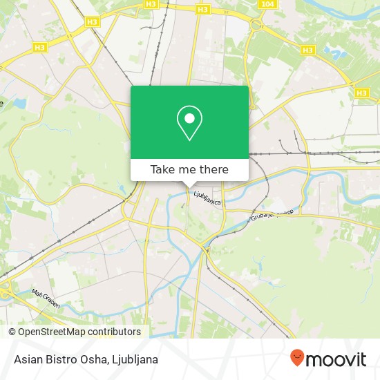 Asian Bistro Osha, Trubarjeva cesta 40 1000 Ljubljana map