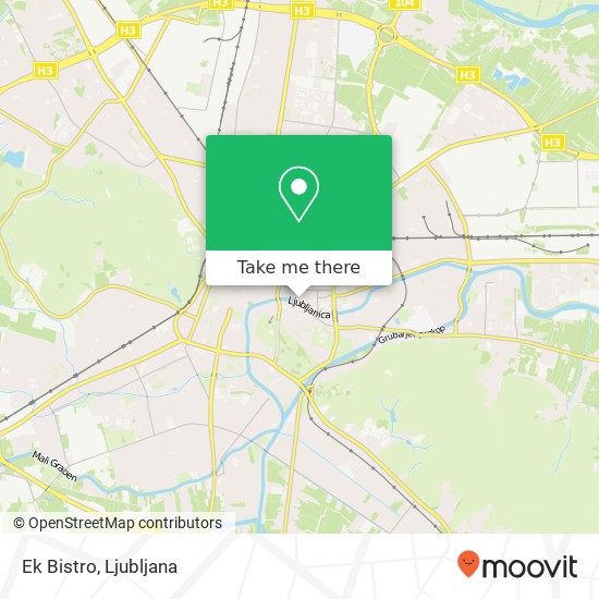 Ek Bistro, Petkovskovo nabrezje 65 1000 Ljubljana map