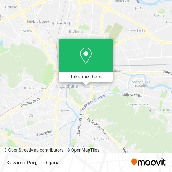 Kavarna Rog map