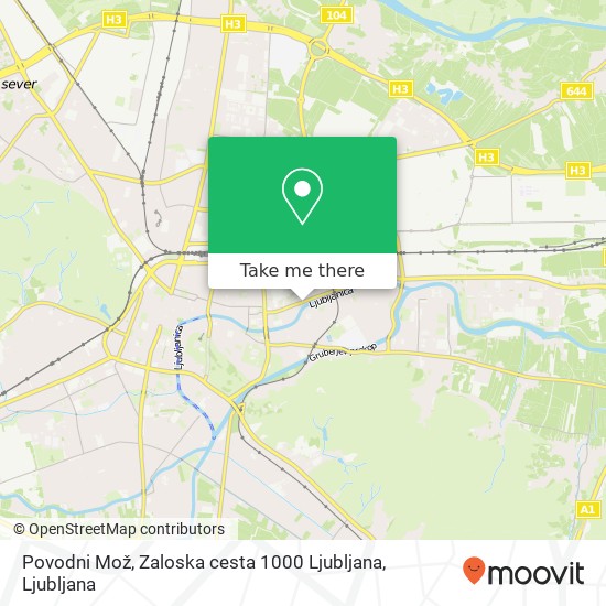 Povodni Mož, Zaloska cesta 1000 Ljubljana map