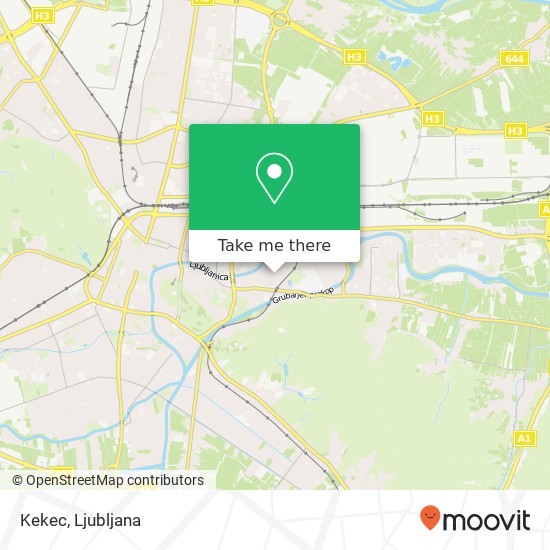 Kekec, Glonarjeva ulica 1000 Ljubljana map