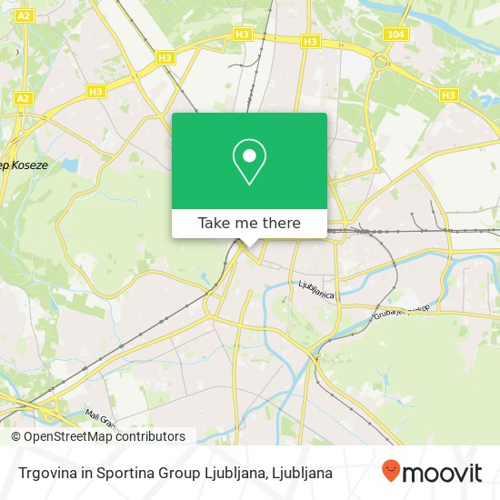 Trgovina in Sportina Group Ljubljana, Vosnjakova ulica 4 1000 Ljubljana map