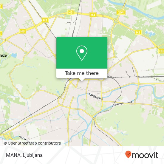 MANA, Miklosiceva cesta 13 1000 Ljubljana map