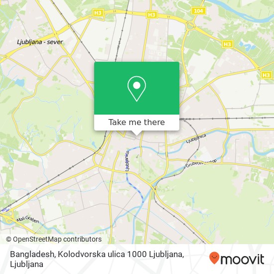 Bangladesh, Kolodvorska ulica 1000 Ljubljana map