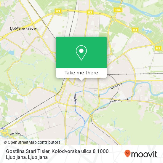 Gostilna Stari Tisler, Kolodvorska ulica 8 1000 Ljubljana map