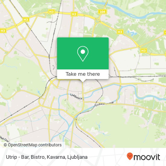 Utrip - Bar, Bistro, Kavarna, Smartinska cesta 3 1000 Ljubljana map