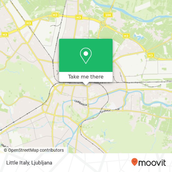 Little Italy, Masarykova cesta 1000 Ljubljana map
