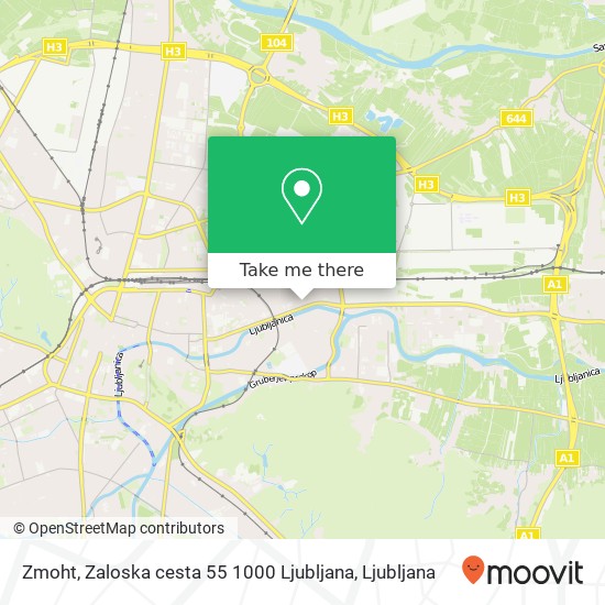 Zmoht, Zaloska cesta 55 1000 Ljubljana map