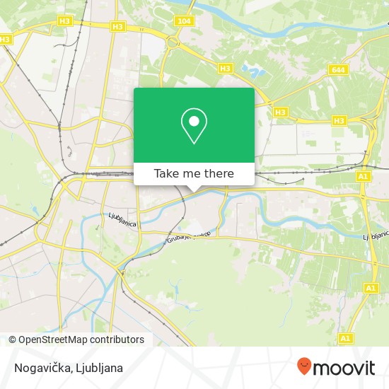 Nogavička, Zaloska cesta 1000 Ljubljana map
