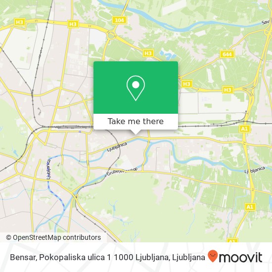 Bensar, Pokopaliska ulica 1 1000 Ljubljana map