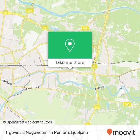 Trgovina z Nogavicami in Perilom, Zaloska cesta 155 1000 Ljubljana map