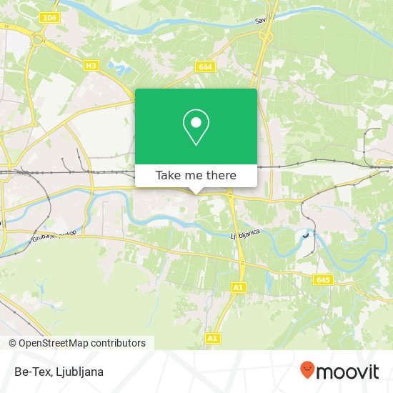 Be-Tex, Nove Fuzine 47 1000 Ljubljana map