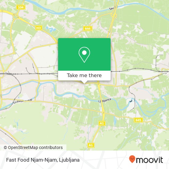 Fast Food Njam-Njam, Nove Fuzine 49 1000 Ljubljana map