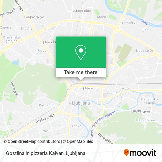 Gostilna in pizzeria Kalvan map