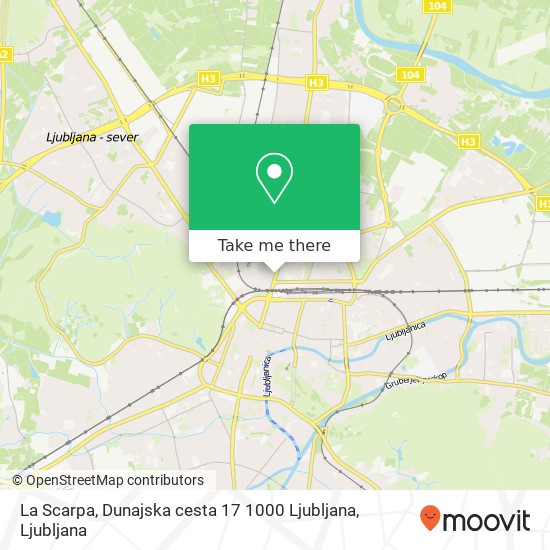 La Scarpa, Dunajska cesta 17 1000 Ljubljana map