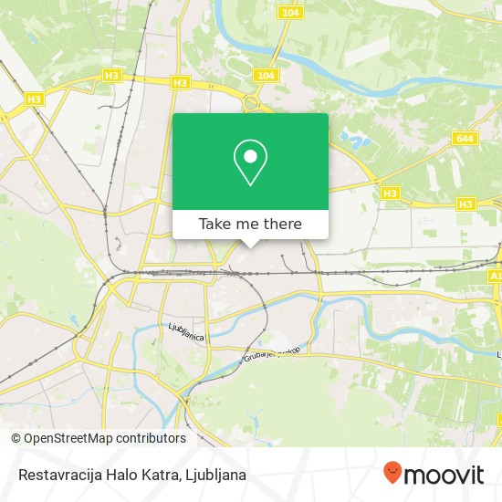 Restavracija Halo Katra, Srediska ulica 4 1000 Ljubljana map