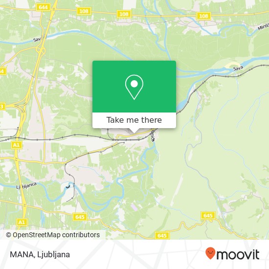 MANA, Zaloska cesta 1000 Ljubljana map