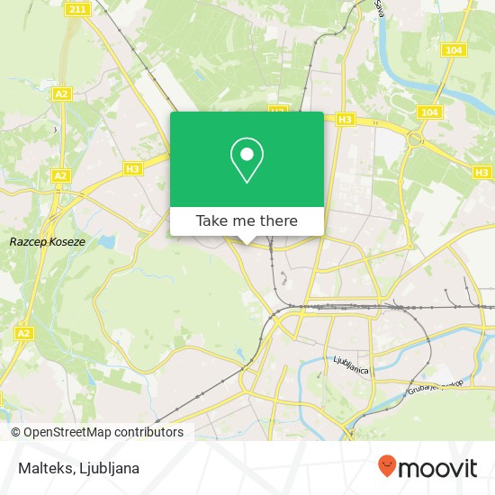 Malteks, Knezova ulica 26 1000 Ljubljana map