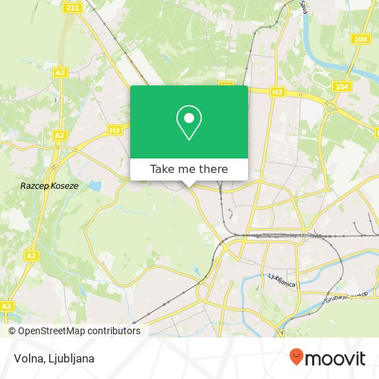 Volna, Celovska cesta 97 1000 Ljubljana map