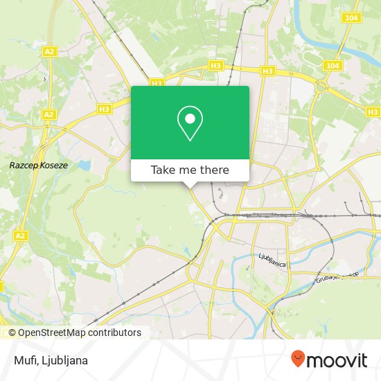 Mufi, Celovska cesta 54 1000 Ljubljana map