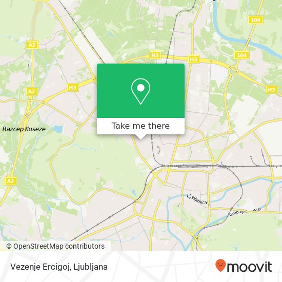 Vezenje Ercigoj, Gasilska cesta 18 1000 Ljubljana map