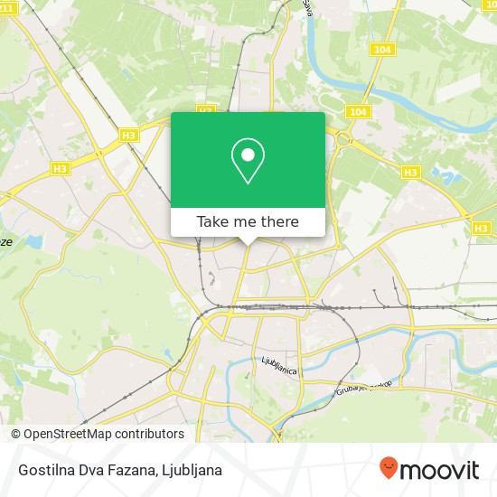 Gostilna Dva Fazana, Dunajska cesta 61 1000 Ljubljana map