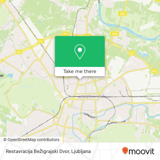 Restavracija Bežigrajski Dvor, Dunajska cesta 56 1000 Ljubljana map