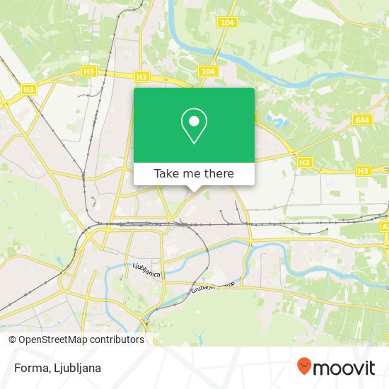 Forma, Smartinska cesta 1000 Ljubljana map