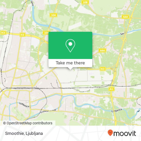 Smoothie, Smartinska cesta 152G 1000 Ljubljana map