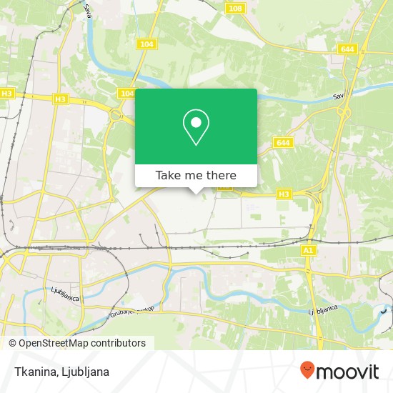 Tkanina, Smartinska cesta 152G 1000 Ljubljana map