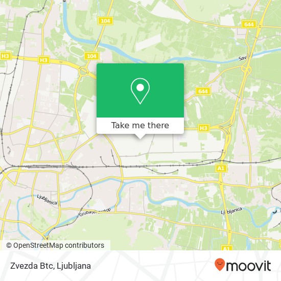 Zvezda Btc, Hrvaska ulica 1000 Ljubljana map