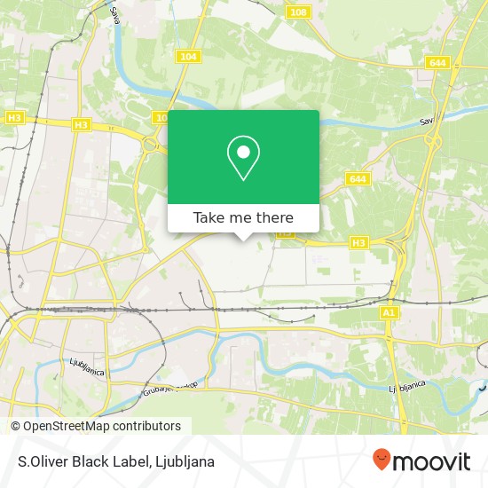 S.Oliver Black Label, Smartinska cesta 152G 1000 Ljubljana map