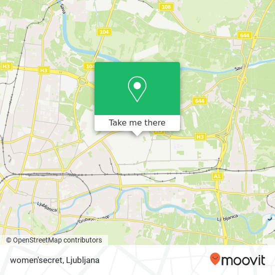women'secret, Smartinska cesta 152G 1000 Ljubljana map
