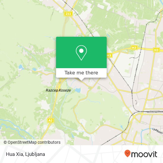 Hua Xia, Podutiska cesta 1000 Ljubljana map
