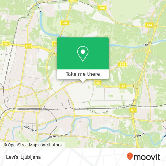 Levi's, Smartinska cesta 152G 1000 Ljubljana map