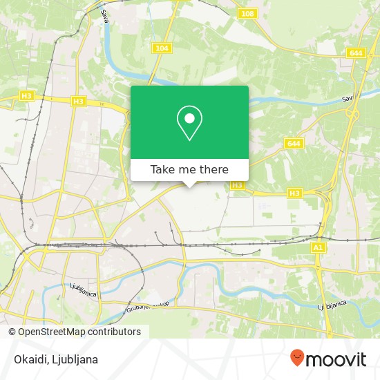 Okaidi, Smartinska cesta 152 1000 Ljubljana map