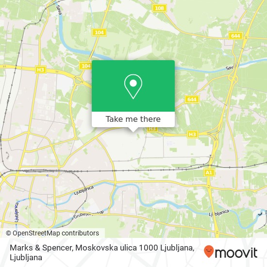Marks & Spencer, Moskovska ulica 1000 Ljubljana map